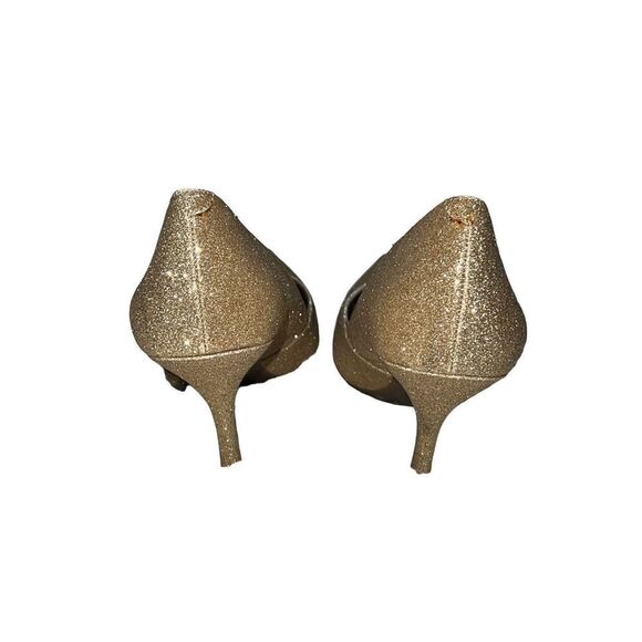 BCBGeneration Katchens Sparkly Gold Glitter Pumps Size 7 - Picture 4 of 5